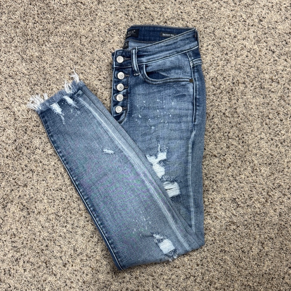 Judy Blue Bleach Splatter Skinny Jeans